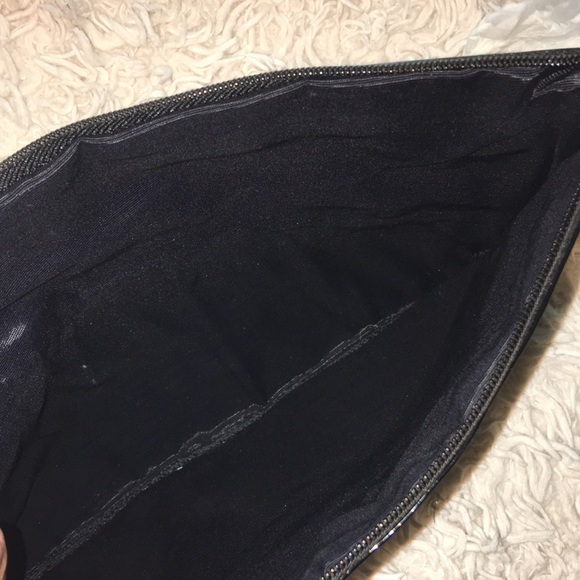 Vintage Dove Black Patent Leather 12” x 8 1/2” Evening Clutch EXCELLENT - Picture 5 of 6